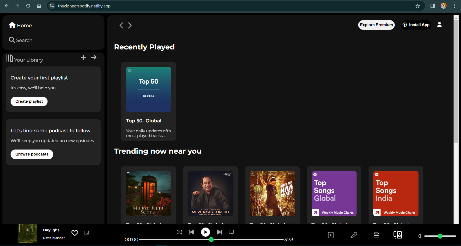 Spotify Clone Project